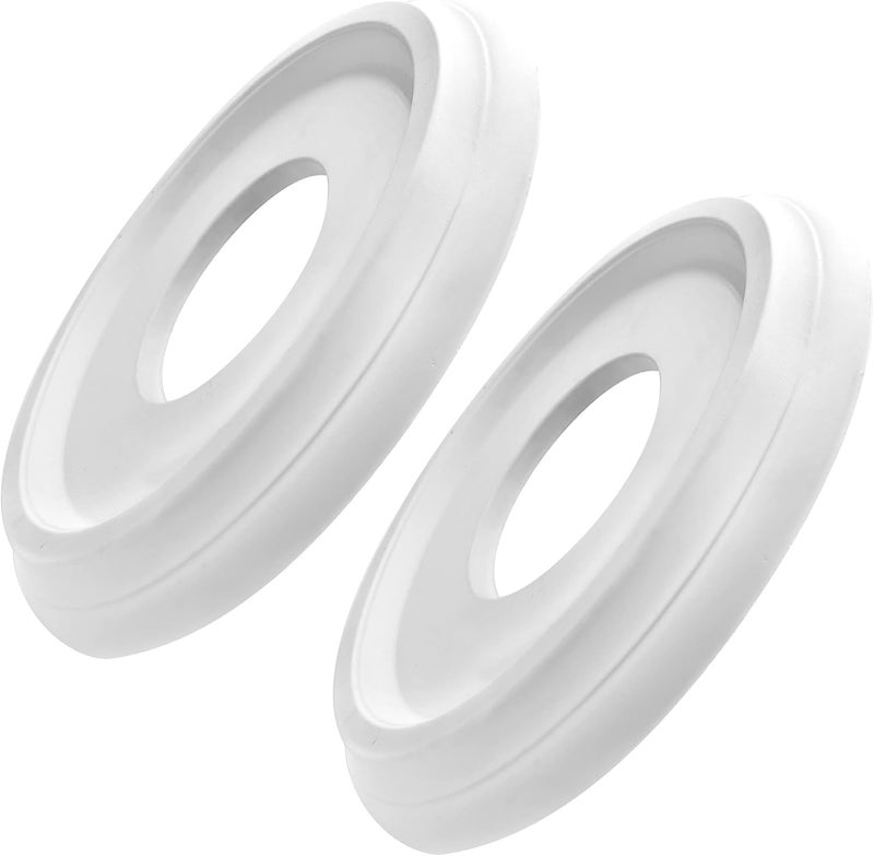 ECUDIS Molded PU Ceiling Medallion for Light Fixtures and Ceiling Fans, 10" OD x 4" ID, 2 Pack (White) - Image 1